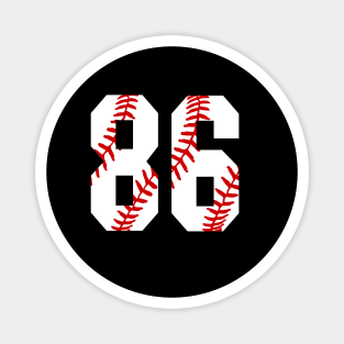 Baseball Number 86 #86 Baseball Shirt Jersey Favorite Player Biggest Fan Magnet
